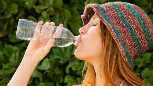 Drinking plenty of water