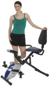 ProGear Compact Space Saver Recumbent Bike with Heart Pulse Sensors