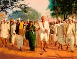 The Salt March of Gandhi